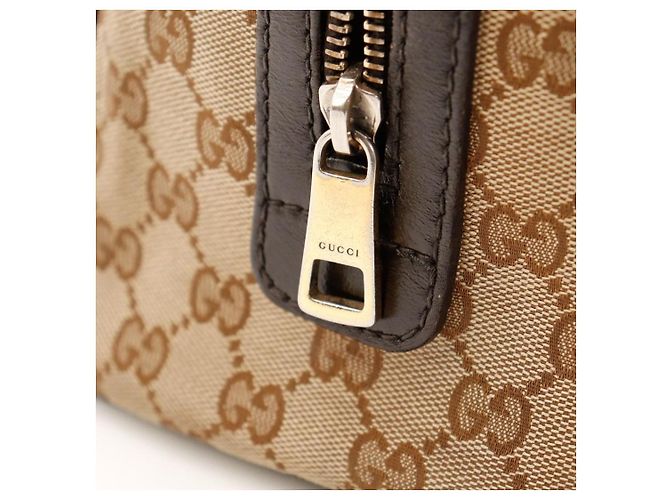 Bolso Boston Gucci GG Supreme con Banda Web Castaño Roja Verde - vista 14