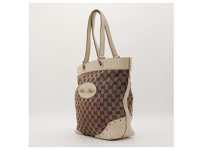 Gucci GG Monogram Canvas Tote Bag Braun Beige - Ansicht 2