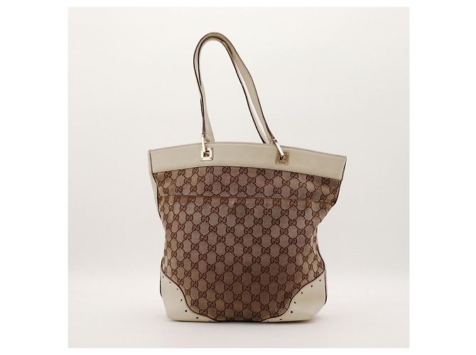Gucci GG Monogram Canvas Tote Bag Braun Beige - Ansicht 3
