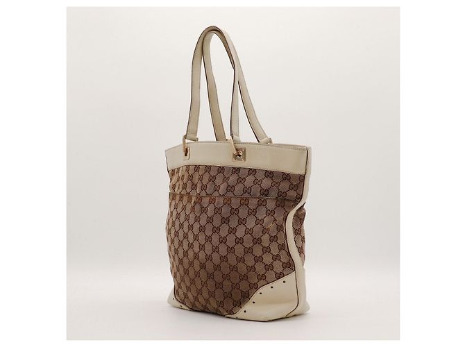 Gucci GG Monogram Canvas Tote Bag Braun Beige - Ansicht 4