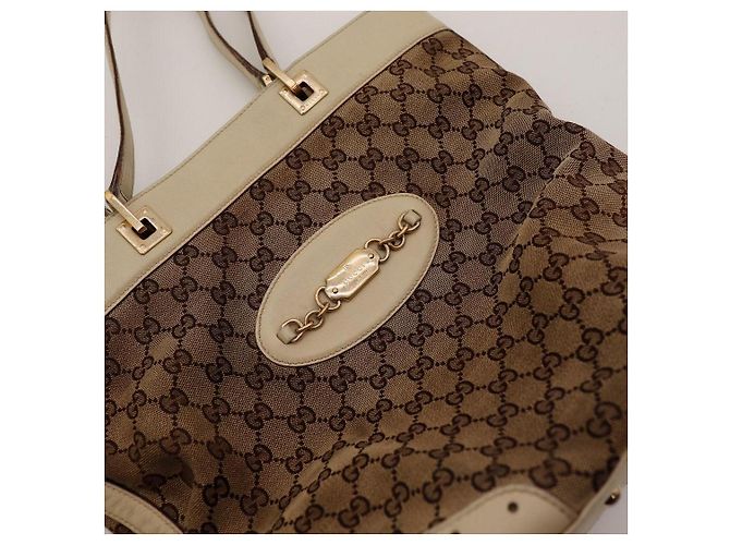 Gucci GG Monogram Canvas Tote Bag Braun Beige - Ansicht 6