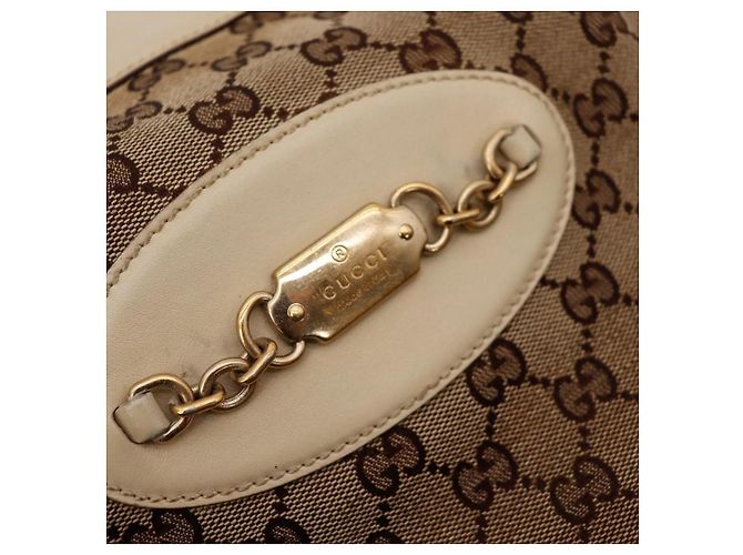 Gucci GG Monogram Canvas Tote Bag Braun Beige - Ansicht 7