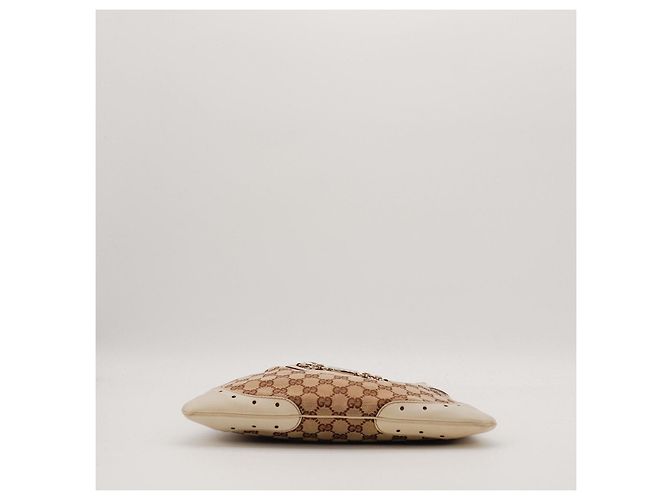 Gucci Bolso Hobo de lona monograma GG Castaño Beige - vista 5