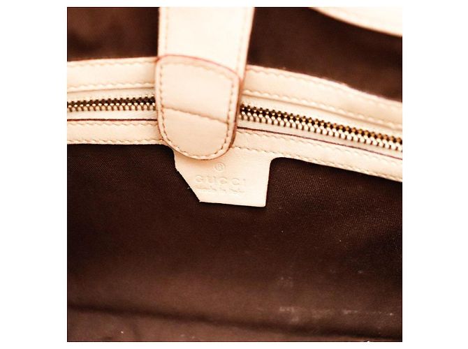 Gucci Bolso Hobo de lona monograma GG Castaño Beige - vista 7
