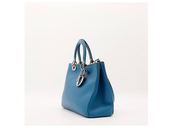 Borsa Christian Dior Lady Dior My ABCDior - Pelle Blu - vista 2