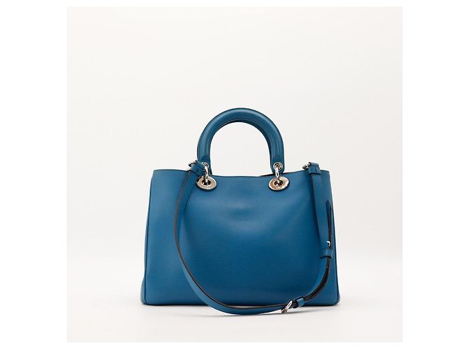 Borsa Christian Dior Lady Dior My ABCDior - Pelle Blu - vista 3