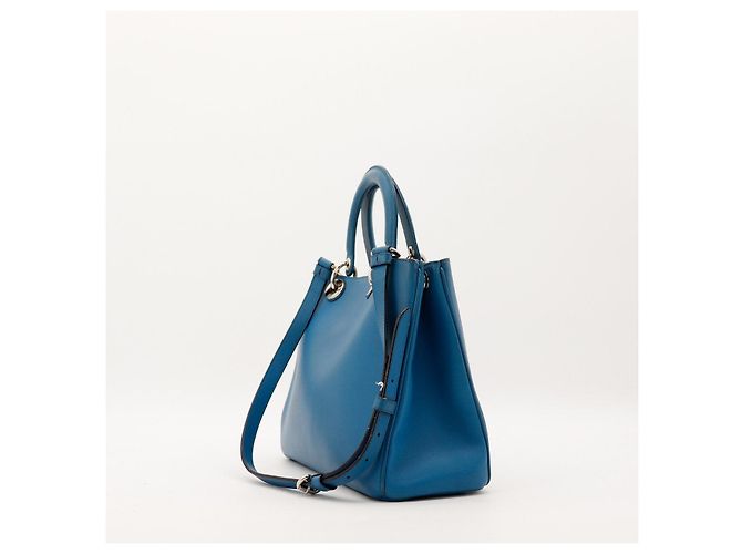 Borsa Christian Dior Lady Dior My ABCDior - Pelle Blu - vista 4