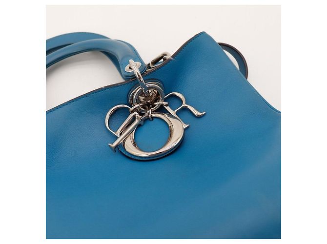 Borsa Christian Dior Lady Dior My ABCDior - Pelle Blu - vista 6