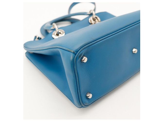 Borsa Christian Dior Lady Dior My ABCDior - Pelle Blu - vista 8