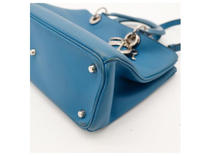 Borsa Christian Dior Lady Dior My ABCDior - Pelle Blu - vista 9