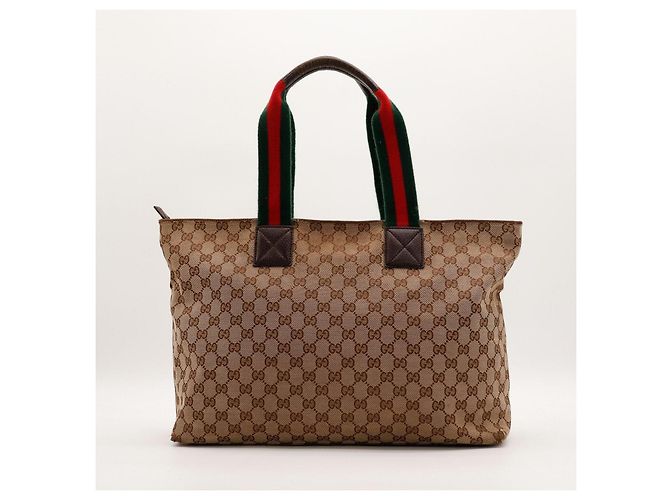 Gucci Borsa Tote in Tela Monogram GG Marrone Monogramma - vista 3