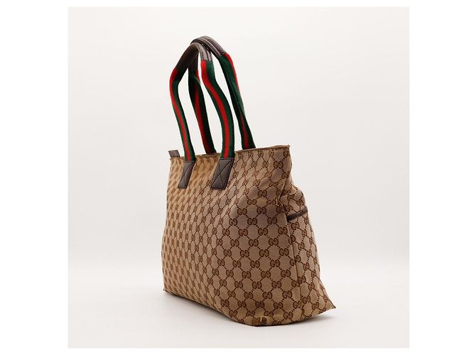 Gucci Borsa Tote in Tela Monogram GG Marrone Monogramma - vista 4