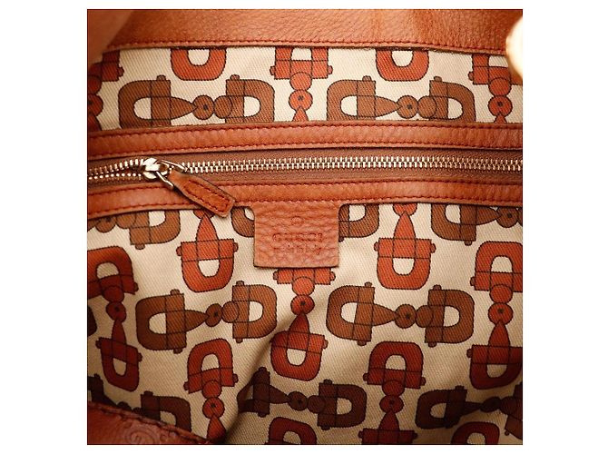 Gucci Bolsa Hobo em couro marrom com detalhes em bambu - vista 9