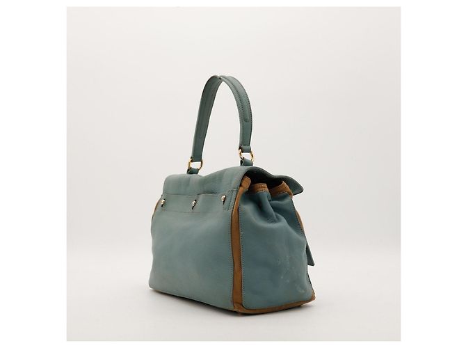 Borsa a mano Yves Saint Laurent Muse Two in pelle blu - vista 4