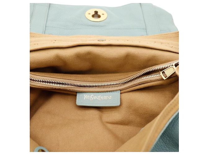 Borsa a mano Yves Saint Laurent Muse Two in pelle blu - vista 6