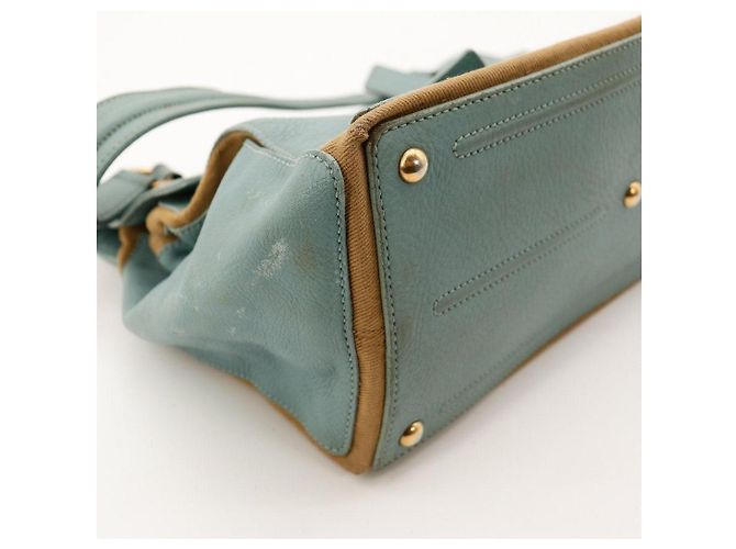 Borsa a mano Yves Saint Laurent Muse Two in pelle blu - vista 7