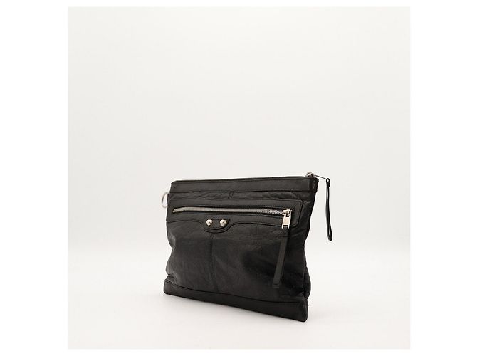 Balenciaga Pochette in pelle nera Nero - vista 2