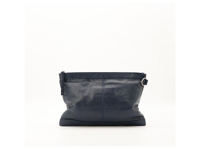 Balenciaga Pochette in pelle blu navy Blu scuro - vista 3