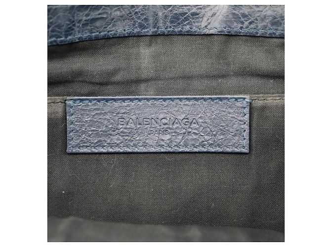 Balenciaga Classic City Aj Pochette Large in pelle blu - vista 9