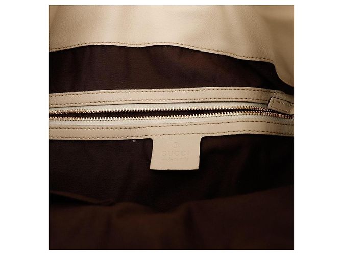 Bolsa hobo Gucci GG Monogram Canvas Bamboo Tassel Marrom Bege - vista 9