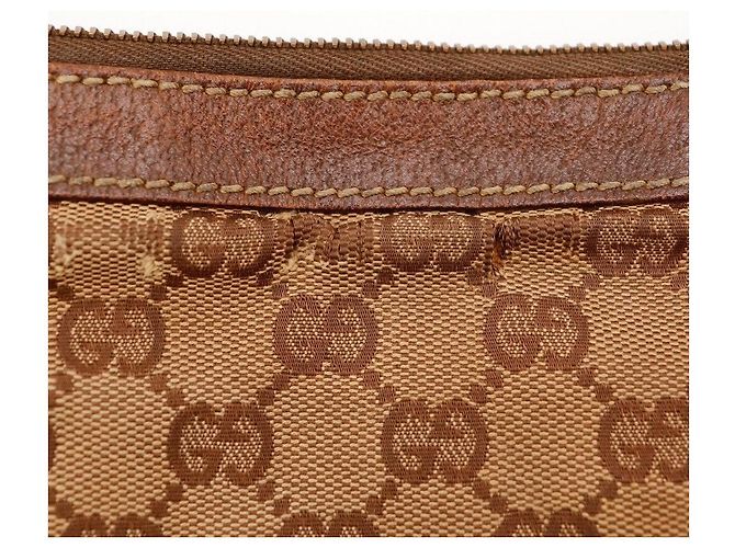 Gucci Borsa Hobo in tela monogramma GG con borchie Marrone - vista 11