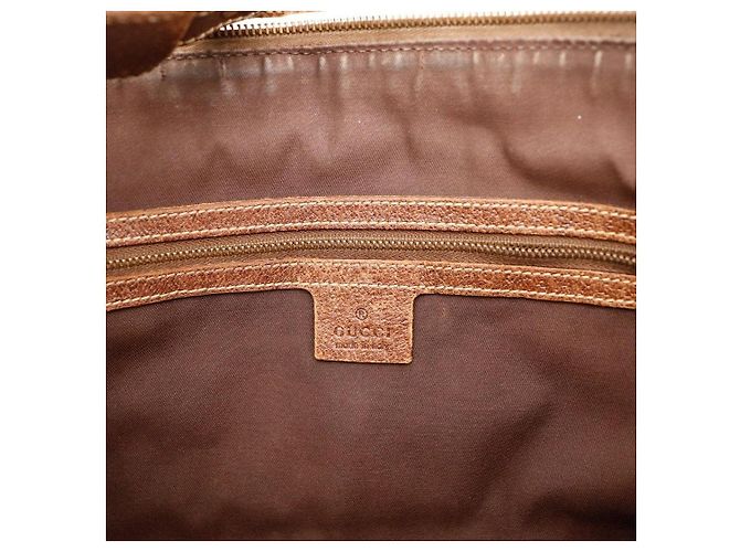 Gucci Borsa Hobo in tela monogramma GG con borchie Marrone - vista 7