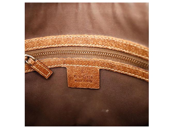 Gucci Borsa Hobo in Tela Monogram con Borchie Marrone - vista 7