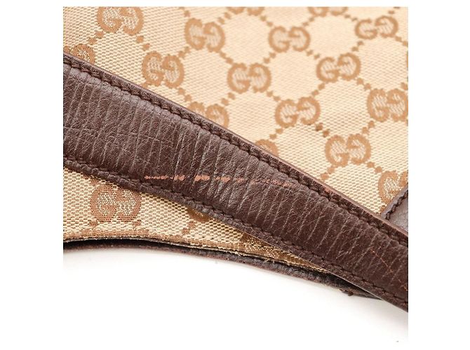 Gucci Borsa Hobo in Tela Monogramma Horsebit Marrone - vista 11