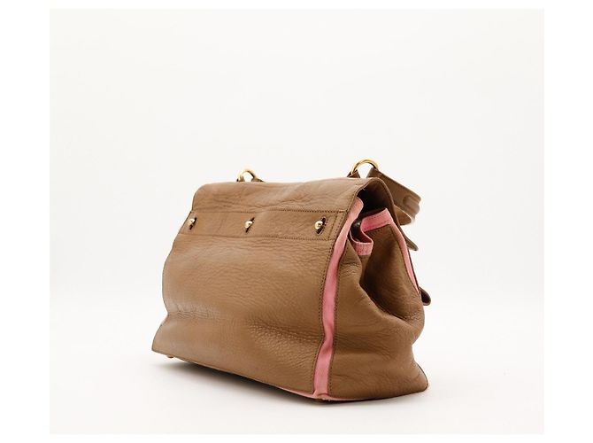 Yves Saint Laurent Borsa a mano Muse Two Marrone Rosa - vista 4