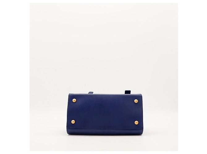 Saint Laurent Borsa Muse Two in Pelle Blu - vista 5