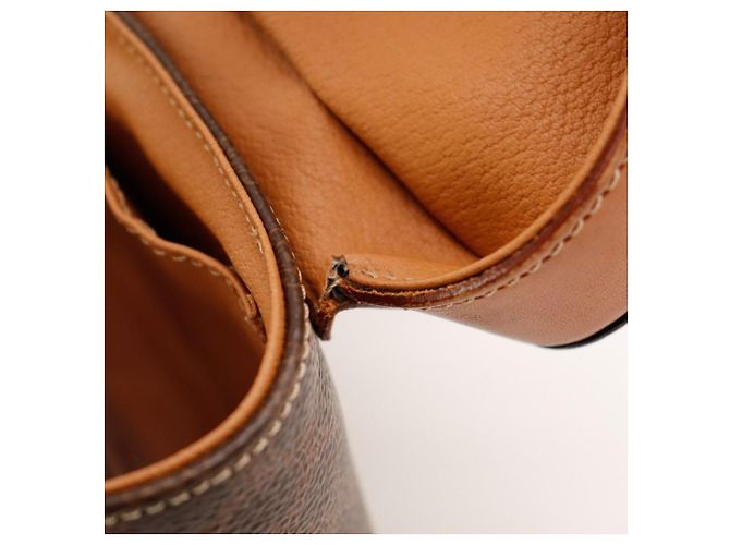 Céline Celine Borsa a tracolla Triomphe in tela e pelle Marrone - vista 10
