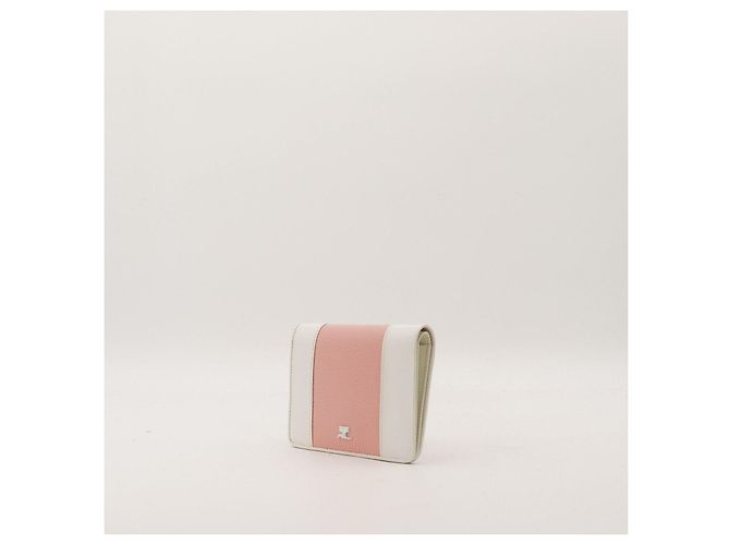 Autre Marque Elleme Cartera Compacta de Piel Blanca y Rosa Blanco - vista 3