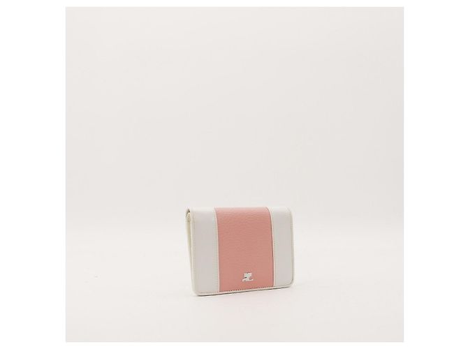 Autre Marque Elleme Cartera Compacta de Piel Blanca y Rosa Blanco - vista 4