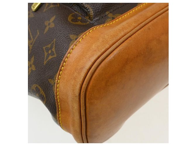 Louis Vuitton Vintage Montsouris Monogram Canvas MM Marron - vue 6
