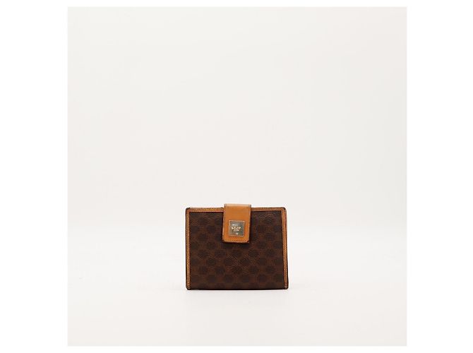 Céline Celine Monogram Canvas Bi-Fold Wallet Brown - view 2