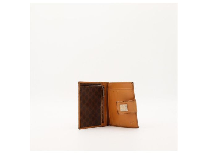 Céline Celine Monogram Canvas Bi-Fold Wallet Brown - view 5