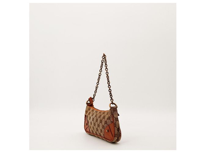 Gucci Borsa a tracolla in tela Monogram GG Marrone Monogramma - vista 2