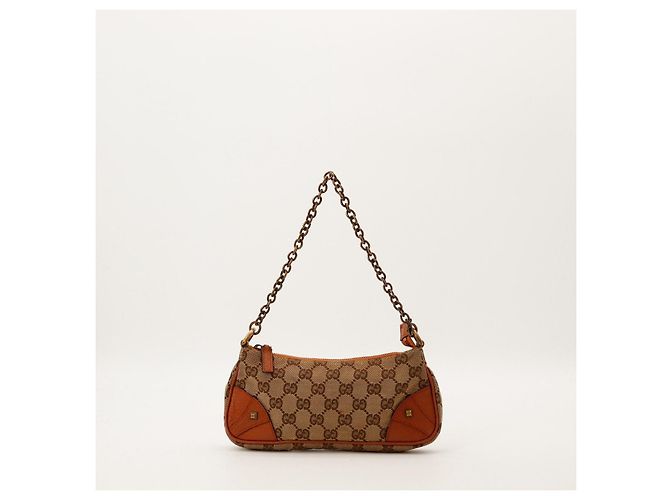 Gucci Borsa a tracolla in tela Monogram GG Marrone Monogramma - vista 3
