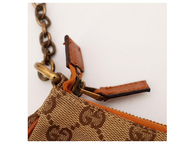 Gucci Borsa a tracolla in tela Monogram GG Marrone Monogramma - vista 7