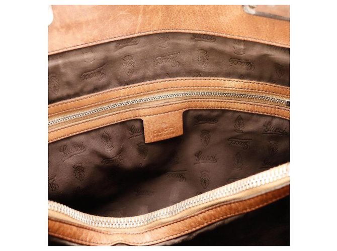 Gucci Borsa Bamboo in Tela Monogram GG Marrone Monogramma - vista 10
