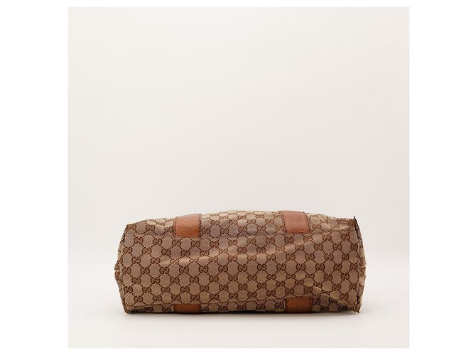 Gucci Borsa Bamboo in Tela Monogram GG Marrone Monogramma - vista 5
