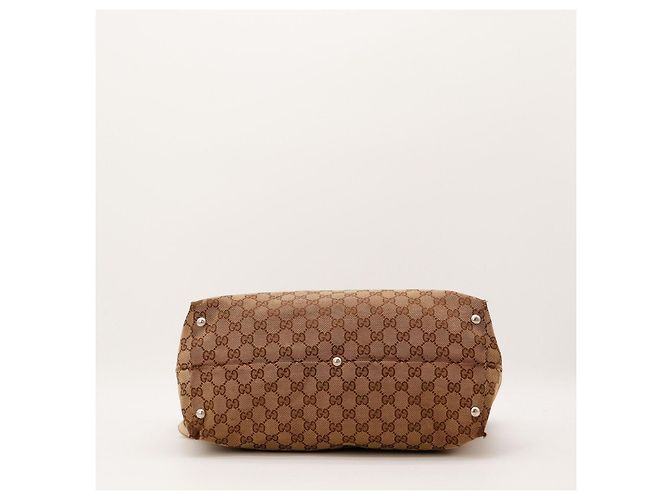Borsa Tote Gucci in Tela Monogramma GG Marrone Beige - vista 5