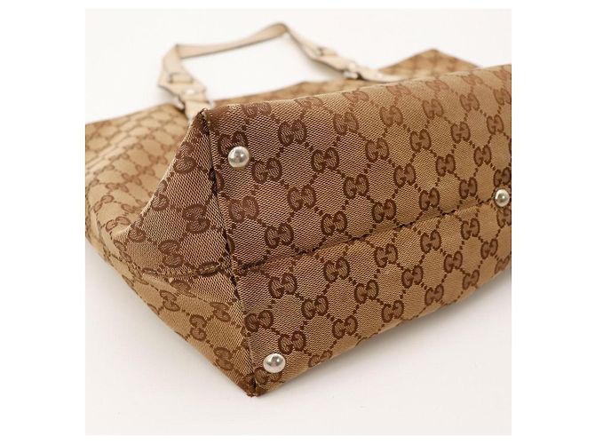 Borsa Tote Gucci in Tela Monogramma GG Marrone Beige - vista 7