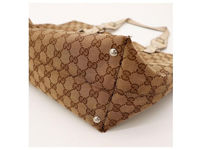 Borsa Tote Gucci in Tela Monogramma GG Marrone Beige - vista 8