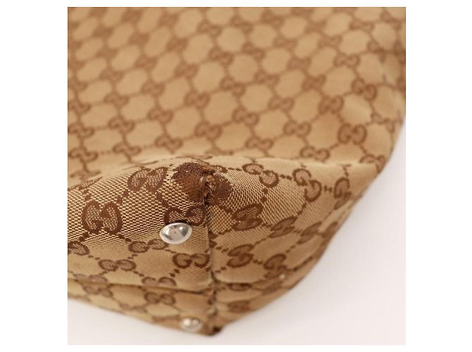 Borsa Tote Gucci in Tela Monogramma GG Marrone Beige - vista 9