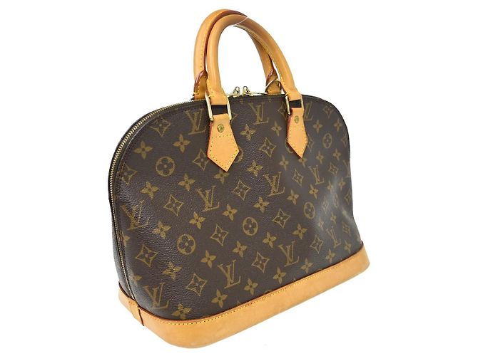 Borsa Louis Vuitton Alma Monogram Canvas PM Marrone - vista 2