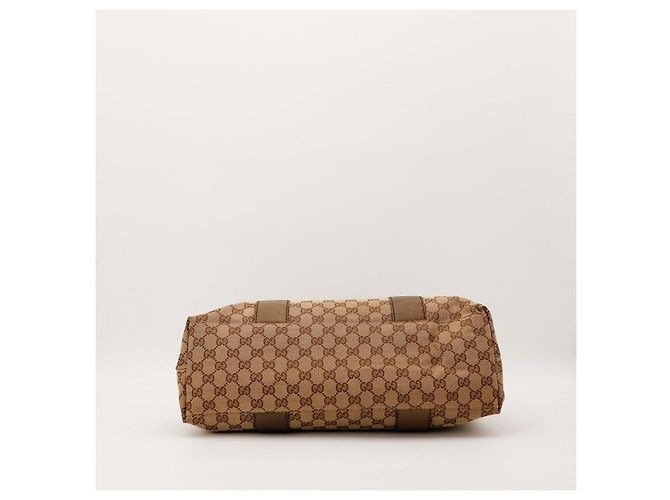 Gucci Borsa Bamboo in tela Monogram Marrone - vista 5