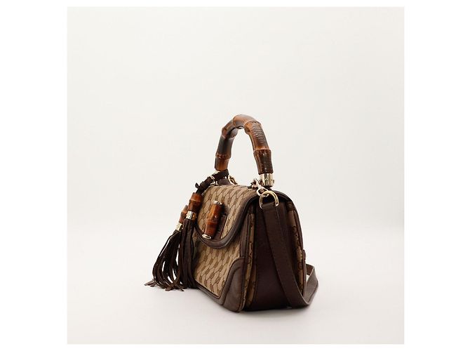 Gucci Bamboo Shopper Borsa Marrone - vista 11