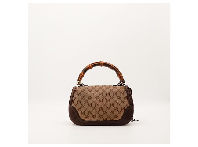 Gucci Bamboo Shopper Borsa Marrone - vista 3