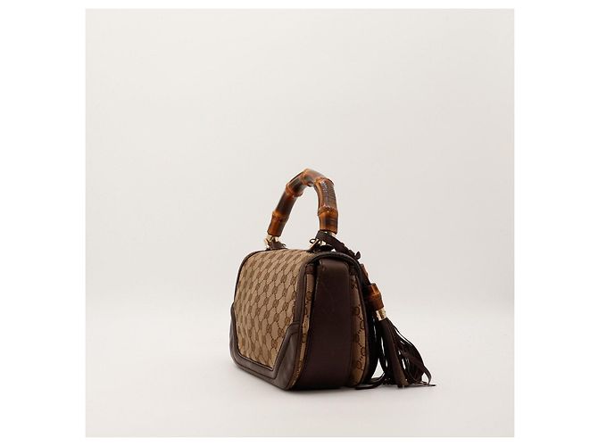 Gucci Bamboo Shopper Borsa Marrone - vista 4